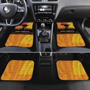Marcus Garvey Car Mats Yellow African Pattern Design Pan African Flag Civil Rights Movement Tribute - African Pride