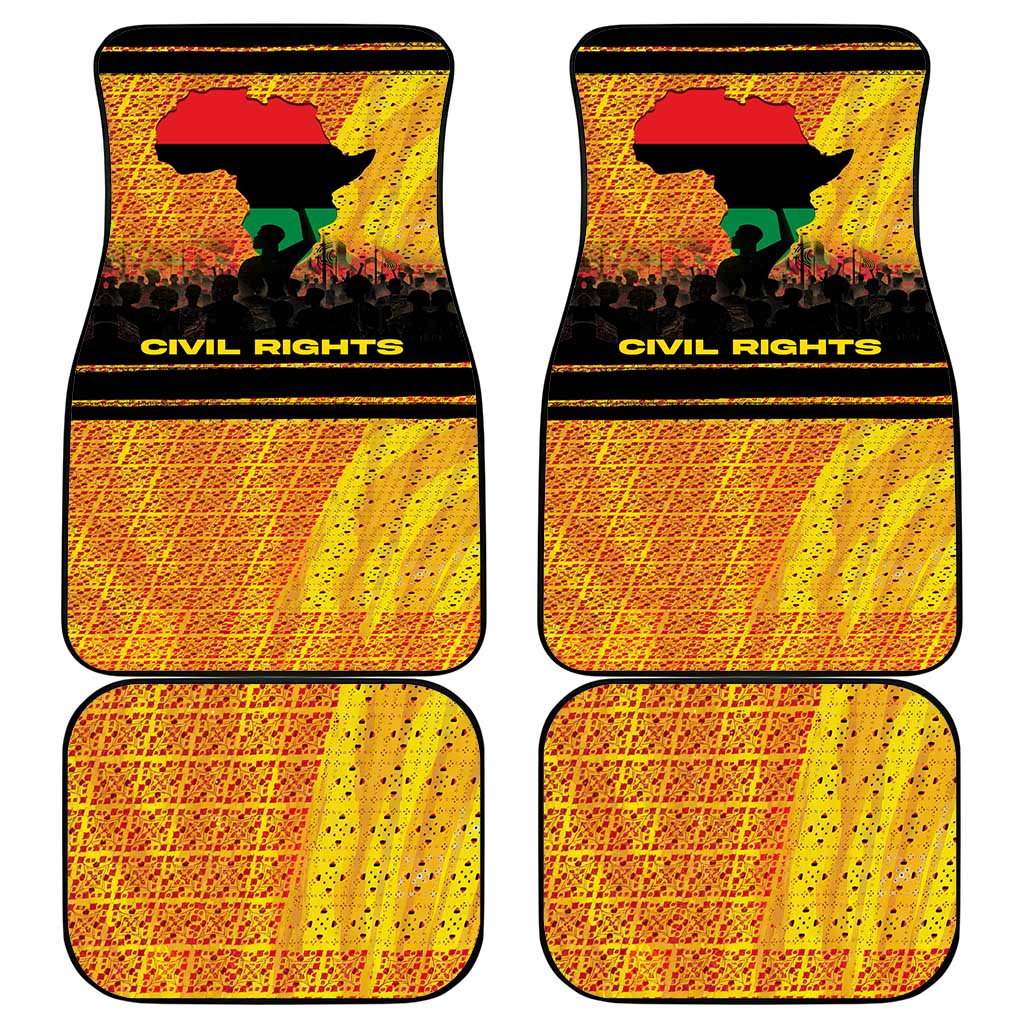 Marcus Garvey Car Mats Yellow African Pattern Design Pan African Flag Civil Rights Movement Tribute - African Pride