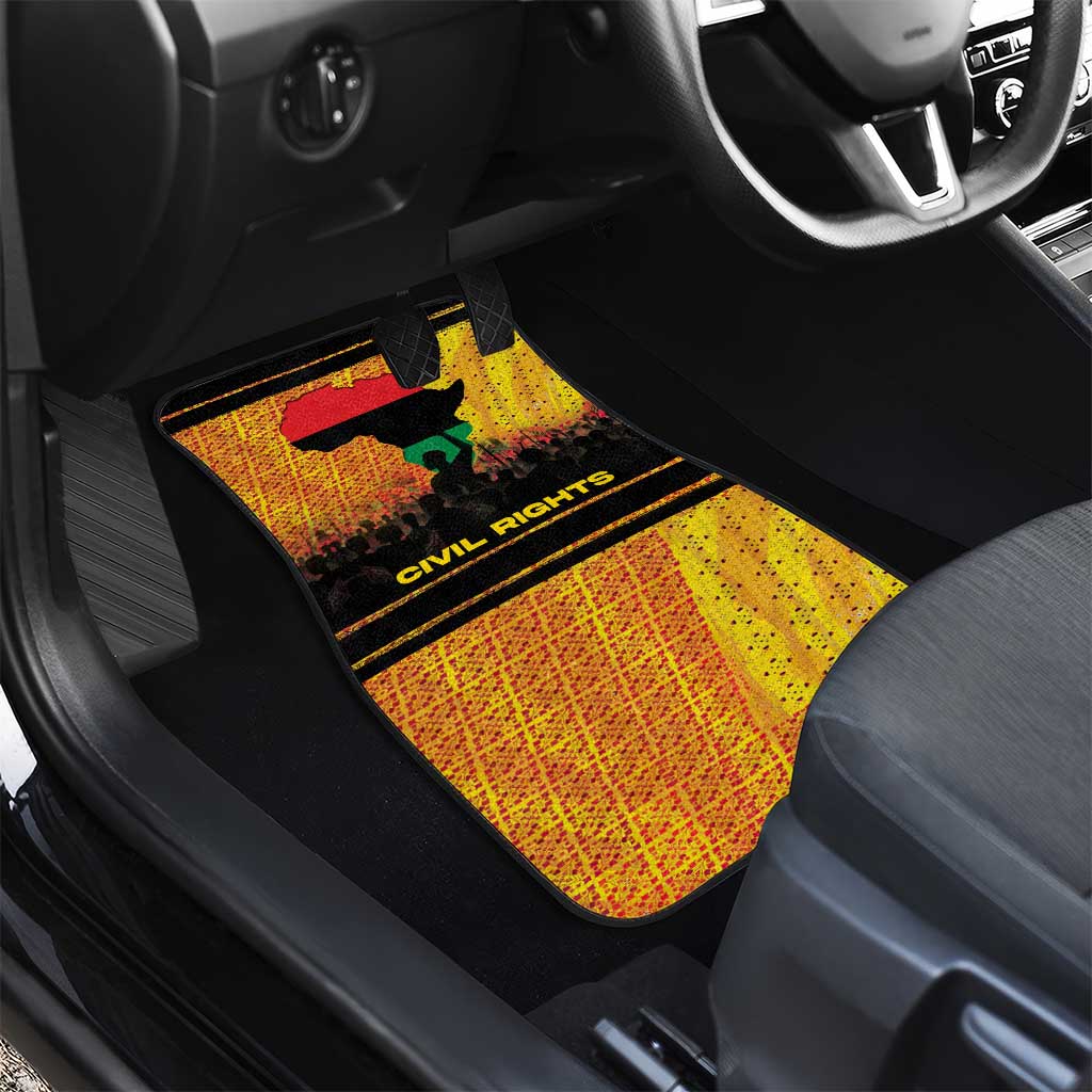 Marcus Garvey Car Mats Yellow African Pattern Design Pan African Flag Civil Rights Movement Tribute - African Pride