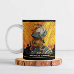 Marcus Garvey Ceramic Mug Yellow African Pattern Design Pan African Flag Civil Rights Movement Tribute - African Pride