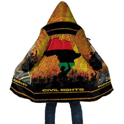 Marcus Garvey Cloak Yellow African Pattern Design Pan African Flag Civil Rights Movement Tribute - African Pride