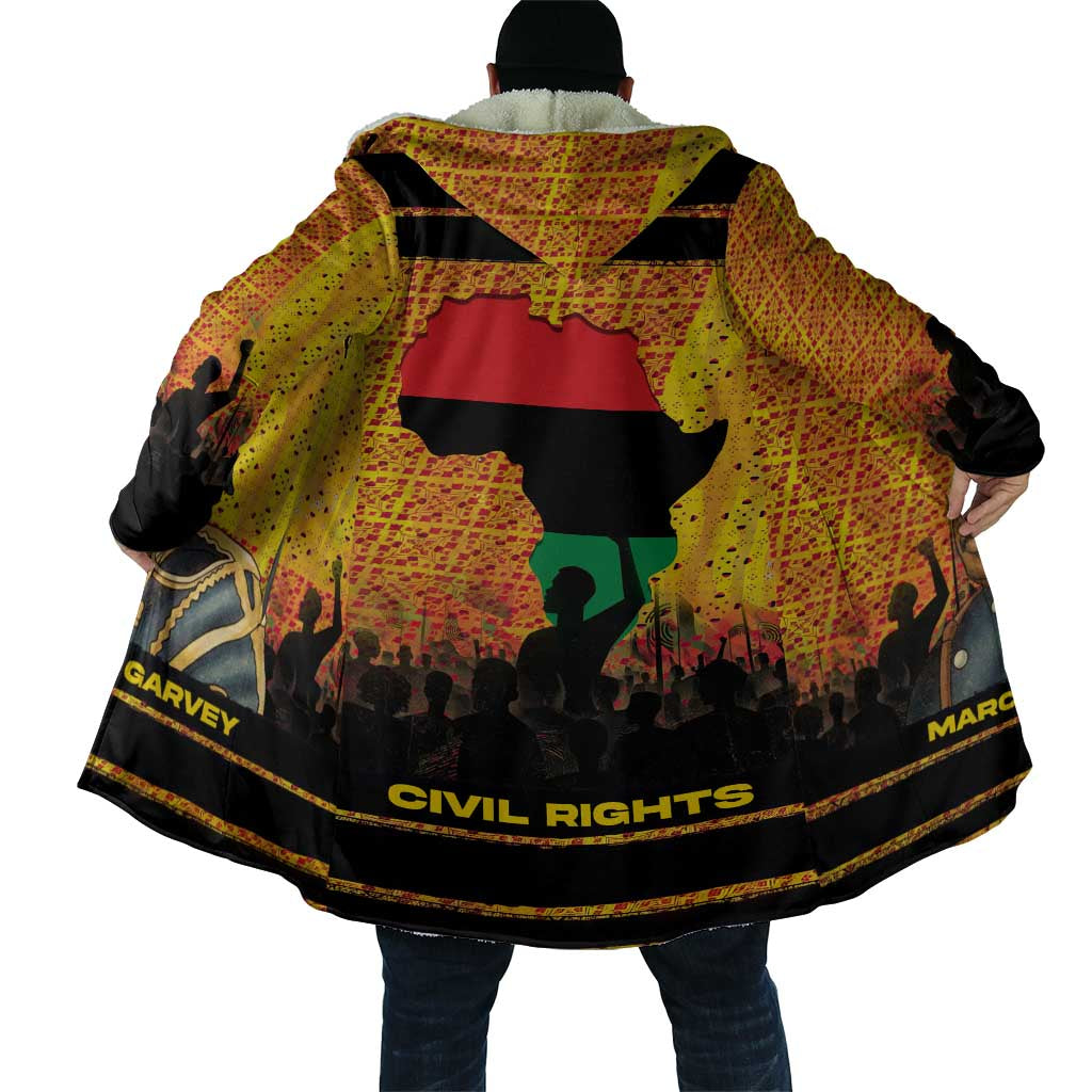 Marcus Garvey Cloak Yellow African Pattern Design Pan African Flag Civil Rights Movement Tribute - African Pride