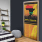 Marcus Garvey Door Cover Yellow African Pattern Design Pan African Flag Civil Rights Movement Tribute - African Pride