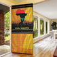Marcus Garvey Door Cover Yellow African Pattern Design Pan African Flag Civil Rights Movement Tribute - African Pride