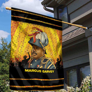 Marcus Garvey Garden Flag Yellow African Pattern Design Pan African Flag Civil Rights Movement Tribute - African Pride