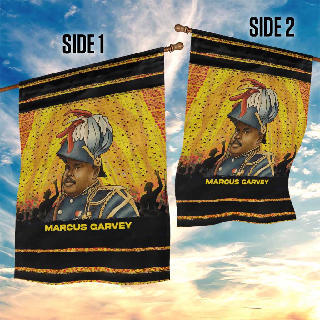 Marcus Garvey Garden Flag Yellow African Pattern Design Pan African Flag Civil Rights Movement Tribute - African Pride