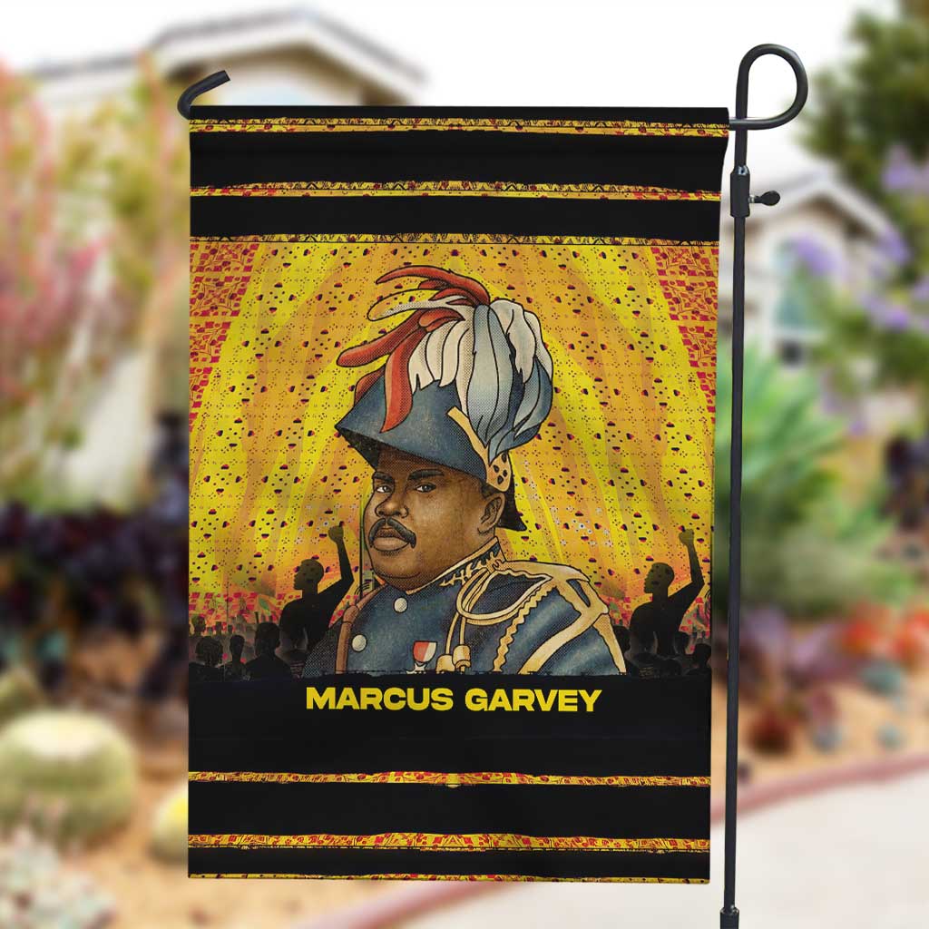 Marcus Garvey Garden Flag Yellow African Pattern Design Pan African Flag Civil Rights Movement Tribute - African Pride