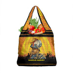 Marcus Garvey Grocery Bag Yellow African Pattern Design Pan African Flag Civil Rights Movement Tribute - African Pride