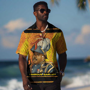Marcus Garvey Hawaiian Shirt Yellow African Pattern Design Pan African Flag Civil Rights Movement Tribute TS04