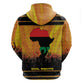 Marcus Garvey Hoodie Yellow African Pattern Design Pan African Flag Civil Rights Movement Tribute - African Pride