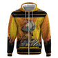 Marcus Garvey Hoodie Yellow African Pattern Design Pan African Flag Civil Rights Movement Tribute - African Pride