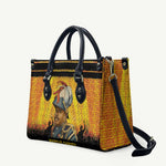 Marcus Garvey Leather Bag Yellow African Pattern Design Pan African Flag Civil Rights Movement Tribute - African Pride