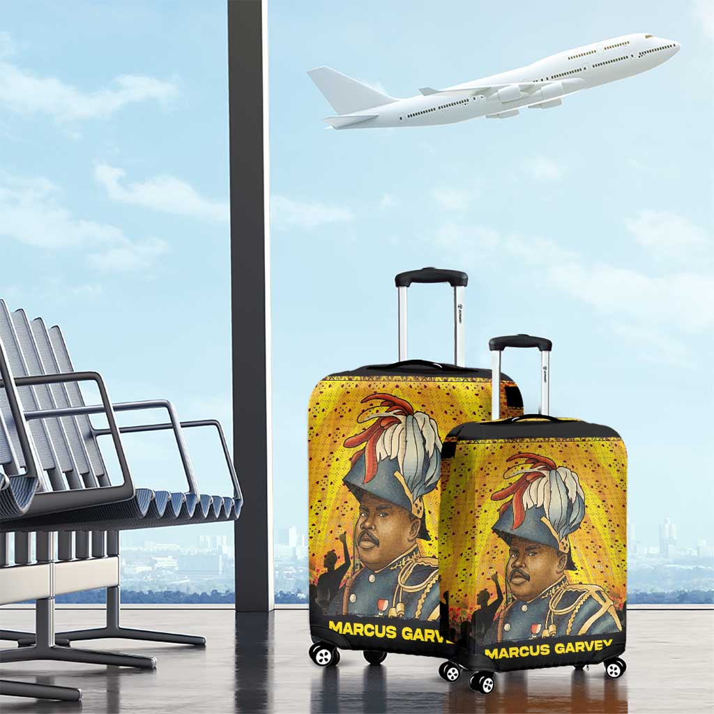 Marcus Garvey Luggage Cover Yellow African Pattern Design Pan African Flag Civil Rights Movement Tribute - African Pride