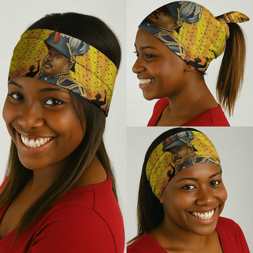 Marcus Garvey Neck Gaiter Yellow African Pattern Design Pan African Flag Civil Rights Movement Tribute - African Pride