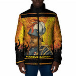 Marcus Garvey Padded Jacket Yellow African Pattern Design Pan African Flag Civil Rights Movement Tribute - African Pride