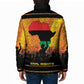 Marcus Garvey Padded Jacket Yellow African Pattern Design Pan African Flag Civil Rights Movement Tribute - African Pride