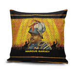Marcus Garvey Pillow Cover Yellow African Pattern Design Pan African Flag Civil Rights Movement Tribute - African Pride