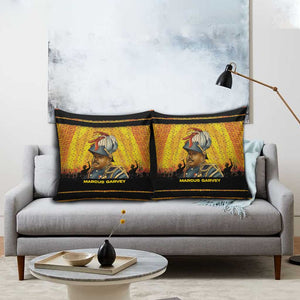 Marcus Garvey Pillow Cover Yellow African Pattern Design Pan African Flag Civil Rights Movement Tribute - African Pride