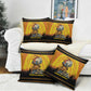 Marcus Garvey Pillow Cover Yellow African Pattern Design Pan African Flag Civil Rights Movement Tribute - African Pride