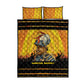 Marcus Garvey Quilt Bed Set Yellow African Pattern Design Pan African Flag Civil Rights Movement Tribute - African Pride