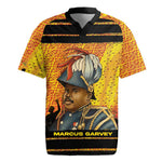 Marcus Garvey Rugby Jersey Yellow African Pattern Design Pan African Flag Civil Rights Movement Tribute TS04