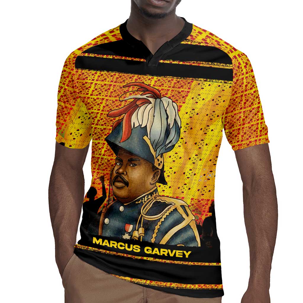 Marcus Garvey Rugby Jersey Yellow African Pattern Design Pan African Flag Civil Rights Movement Tribute TS04