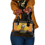 Marcus Garvey Shoulder Handbag Yellow African Pattern Design Pan African Flag Civil Rights Movement Tribute - African Pride