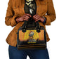 Marcus Garvey Shoulder Handbag Yellow African Pattern Design Pan African Flag Civil Rights Movement Tribute - African Pride