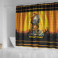 Marcus Garvey Shower Curtain Yellow African Pattern Design Pan African Flag Civil Rights Movement Tribute - African Pride
