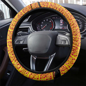 Marcus Garvey Steering Wheel Cover Yellow African Pattern Design Pan African Flag Civil Rights Movement Tribute - African Pride