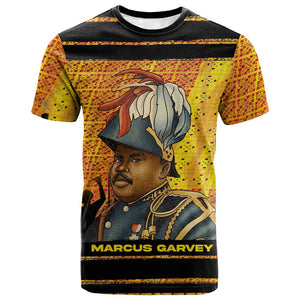Marcus Garvey T shirt Yellow African Pattern Design Pan African Flag Civil Rights Movement Tribute TS04