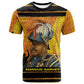 Marcus Garvey T shirt Yellow African Pattern Design Pan African Flag Civil Rights Movement Tribute TS04