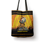 Marcus Garvey Tote Bag Yellow African Pattern Design Pan African Flag Civil Rights Movement Tribute - African Pride