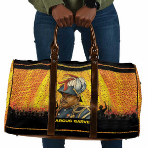 Marcus Garvey Travel Bag Yellow African Pattern Design Pan African Flag Civil Rights Movement Tribute - African Pride