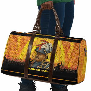 Marcus Garvey Travel Bag Yellow African Pattern Design Pan African Flag Civil Rights Movement Tribute - African Pride