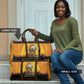 Marcus Garvey Travel Bag Yellow African Pattern Design Pan African Flag Civil Rights Movement Tribute - African Pride