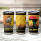 Marcus Garvey Tumbler Cup Yellow African Pattern Design Pan African Flag Civil Rights Movement Tribute - African Pride