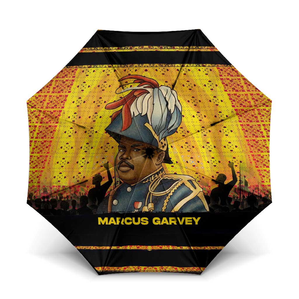 Marcus Garvey Umbrella Yellow African Pattern Design Pan African Flag Civil Rights Movement Tribute - African Pride