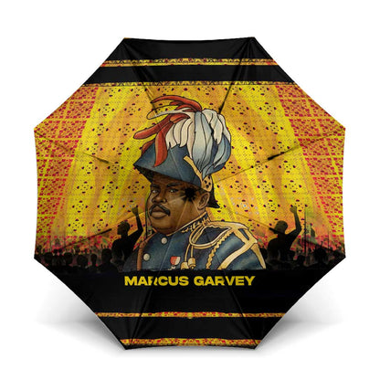 Marcus Garvey Umbrella Yellow African Pattern Design Pan African Flag Civil Rights Movement Tribute - African Pride