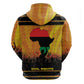Marcus Garvey Zip Hoodie Yellow African Pattern Design Pan African Flag Civil Rights Movement Tribute - African Pride