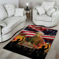 Harriet Tubman Area Rug American Flag Background Underground Railroad Quote Powerful Civil Rights - African Pride