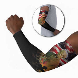 Harriet Tubman Arm Sleeves American Flag Background Underground Railroad Quote Powerful Civil Rights - African Pride