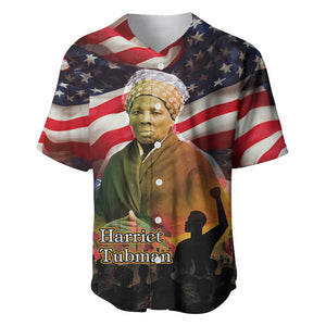 Harriet Tubman Baseball Jersey American Flag Background Underground Railroad Quote Powerful Civil Rights TS04