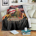 Harriet Tubman Blanket American Flag Background Underground Railroad Quote Powerful Civil Rights - African Pride