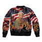 Harriet Tubman Bomber Jacket American Flag Background Underground Railroad Quote Powerful Civil Rights - African Pride