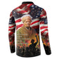 Harriet Tubman Button Sweatshirt American Flag Background Underground Railroad Quote Powerful Civil Rights