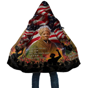 Harriet Tubman Cloak American Flag Background Underground Railroad Quote Powerful Civil Rights - African Pride