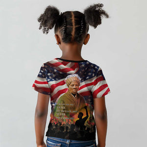 Harriet Tubman Kid T shirt American Flag Background Underground Railroad Quote Powerful Civil Rights TS04