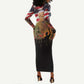 Harriet Tubman Long Sleeve Bodycon Dress American Flag Background Underground Railroad Quote Powerful Civil Rights - African Pride