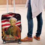 Harriet Tubman Luggage Cover American Flag Background Underground Railroad Quote Powerful Civil Rights - African Pride